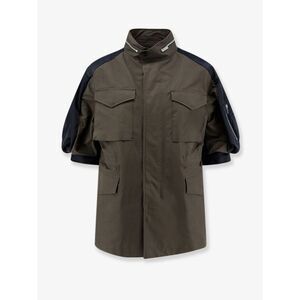 Sacai Women Canvas Jacket With Nylon Sleeves